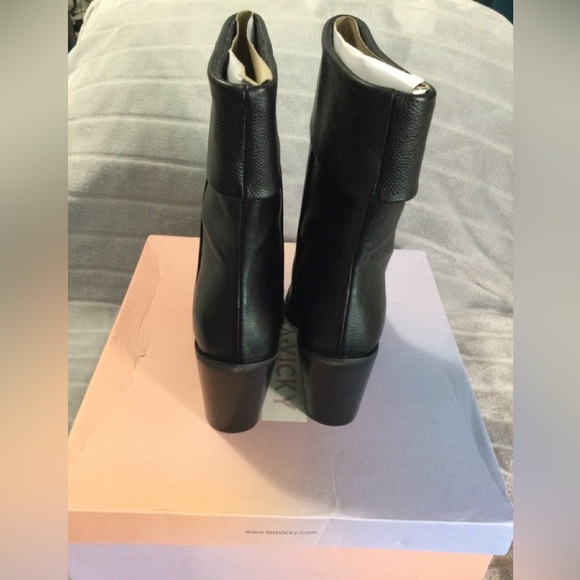 Lisa Vicky MAE-V Soft Tumble Leather Heeled Boots Size 8.5 - Picture 4 of 12